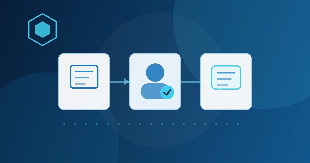 AI-assisted customer update workflow with human review
