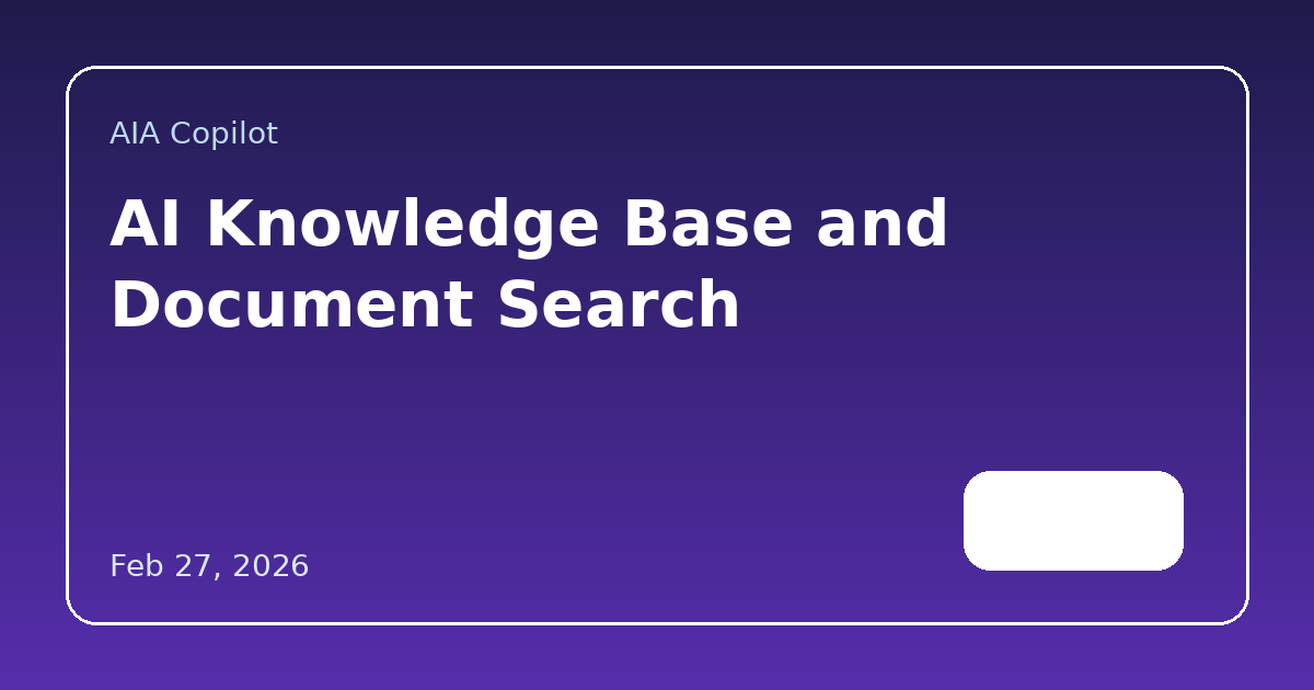 AI Knowledge Base and Document Search
