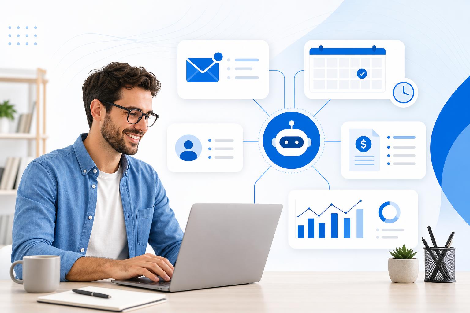 AI operations assistant organizing email, scheduling, follow-up, invoices, and reporting for a small business