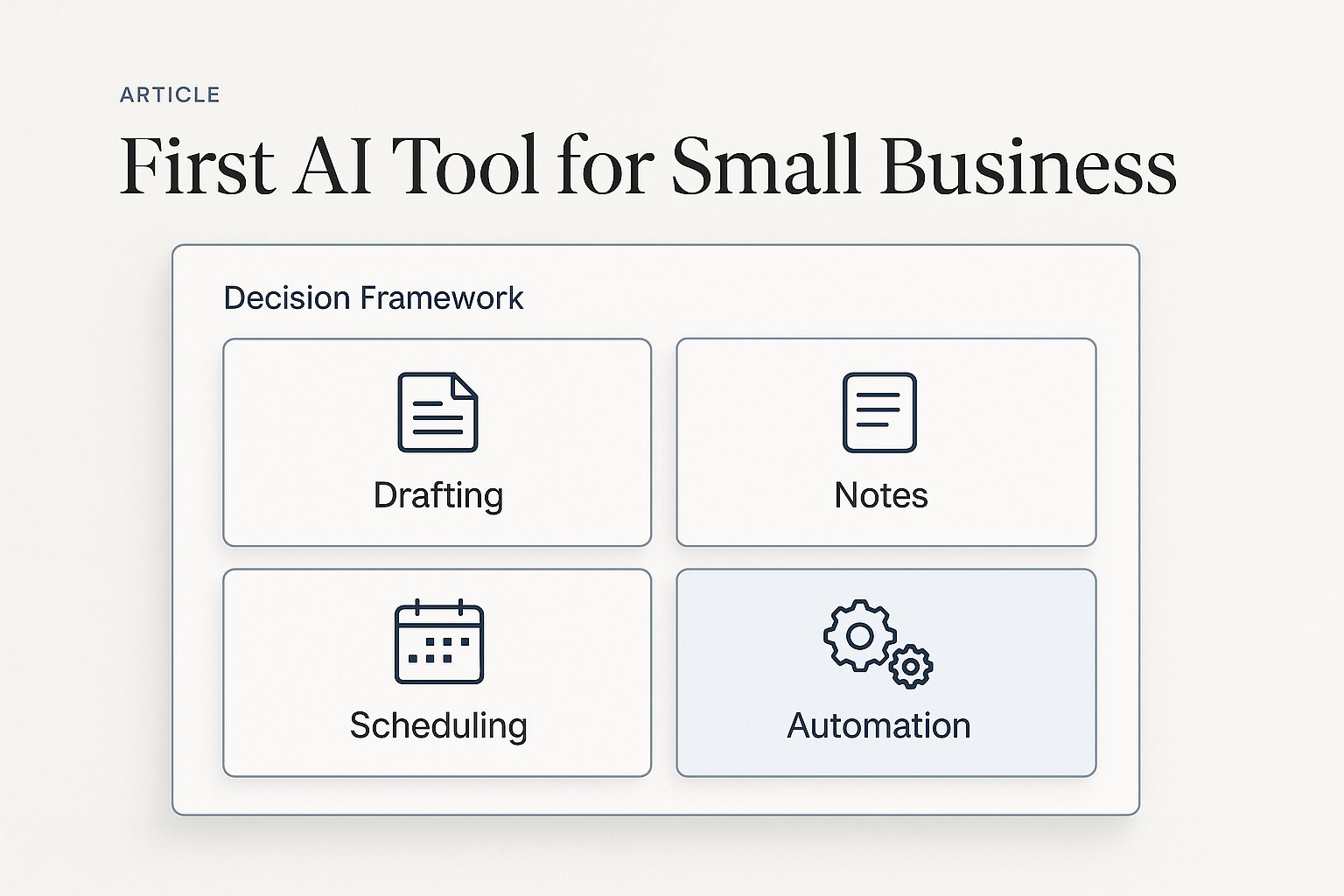 First AI Tool for Small Business